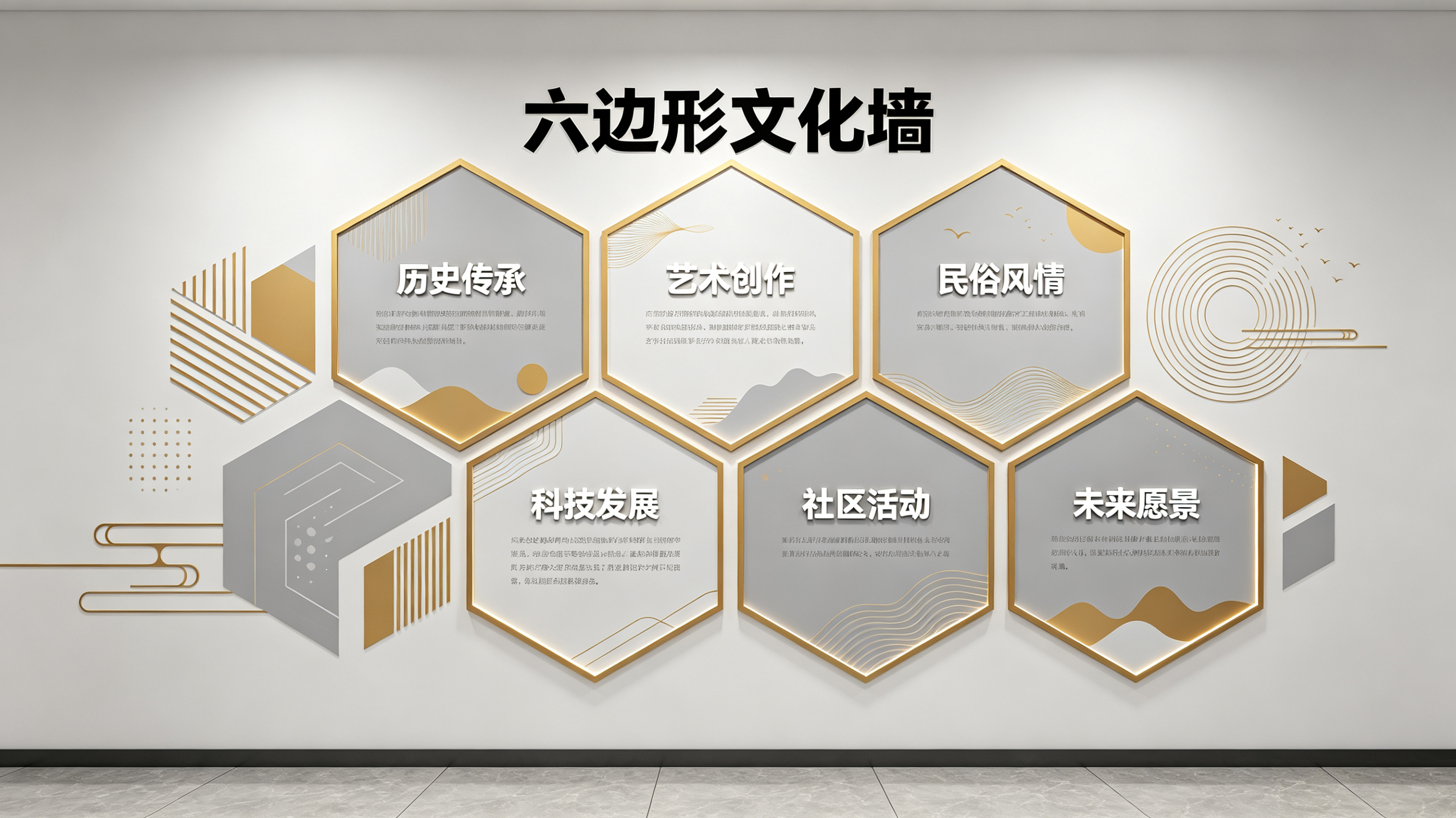 古田企业文化墙 | 六边形信息美学